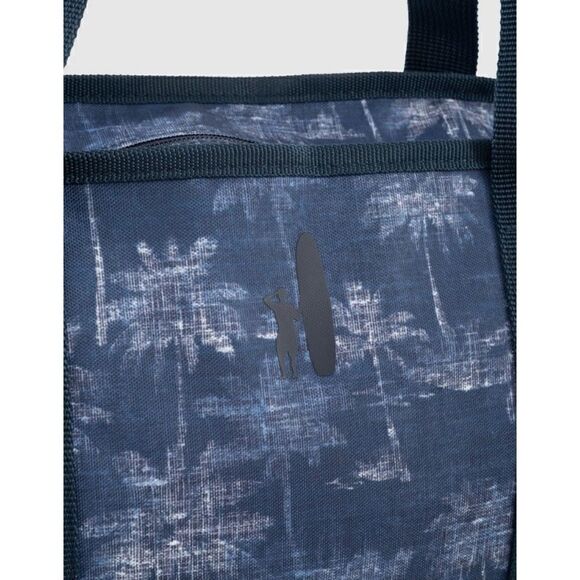 johnnie-O Men's Palm Print Zip Tote Bag in Indigo / New - Picture 4 of 5